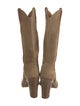 Gucci Web Accent Suede Western Boots