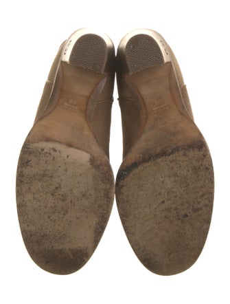 Gucci Web Accent Suede Western Boots