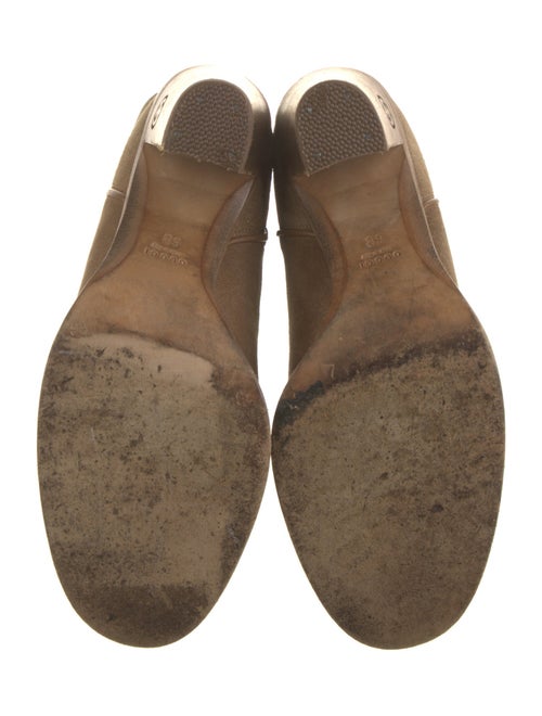 Gucci Web Accent Suede Western Boots