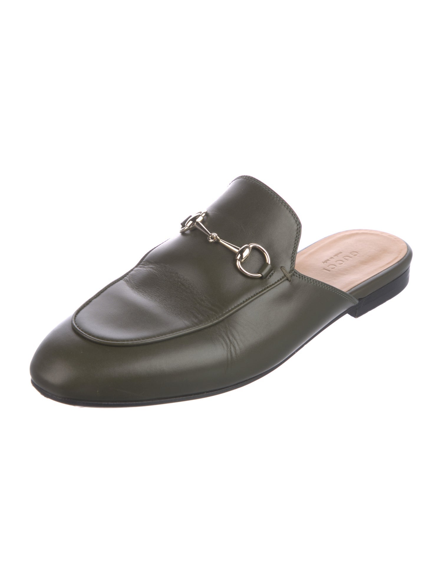 Gucci Horsebit Accent Leather Mules