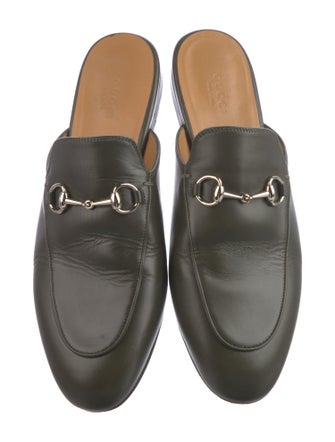 Gucci Horsebit Accent Leather Mules