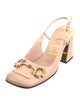 Gucci Horsebit Accent Leather Slingback Pumps