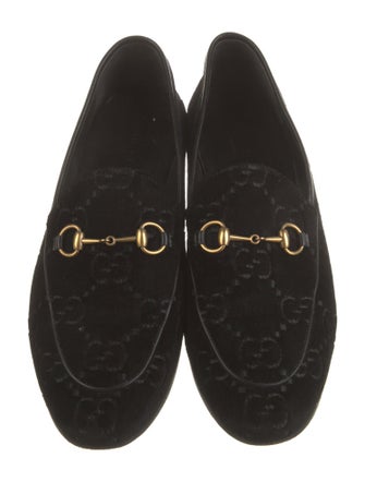 Gucci Horsebit Accent Velvet Loafers