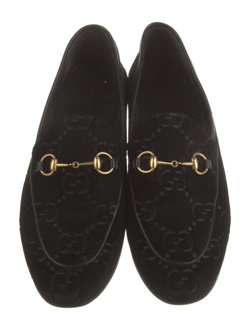 Gucci Horsebit Accent Velvet Loafers