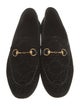 Gucci Horsebit Accent Velvet Loafers