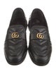 Gucci Quilted Pattern Leather Loafers