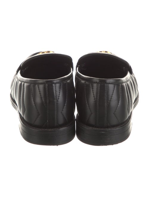 Gucci Quilted Pattern Leather Loafers