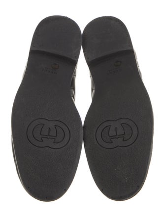 Gucci Quilted Pattern Leather Loafers
