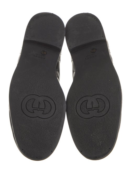 Gucci Quilted Pattern Leather Loafers