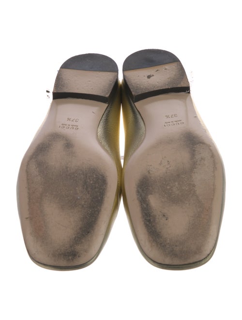 Gucci Patent Leather Crystal Embellishments Loafers