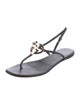 Gucci Interlocking G Logo Leather T-Strap Sandals