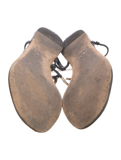 Gucci Interlocking G Logo Leather T-Strap Sandals