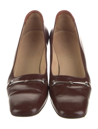Gucci Horsebit Accent Leather Pumps