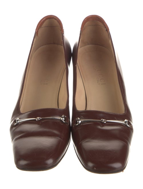 Gucci Horsebit Accent Leather Pumps
