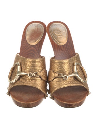 Gucci Leather Studded Accents Slides