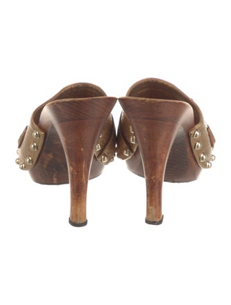 Gucci Leather Studded Accents Slides