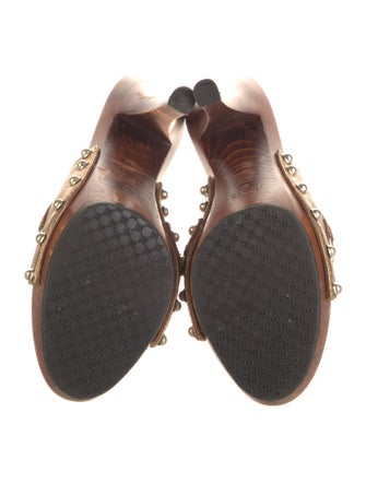 Gucci Leather Studded Accents Slides