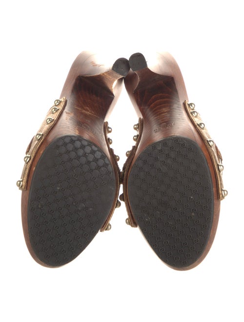 Gucci Leather Studded Accents Slides