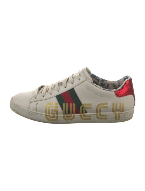 Gucci Web Accent Leather Sneakers