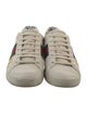 Gucci Web Accent Leather Sneakers
