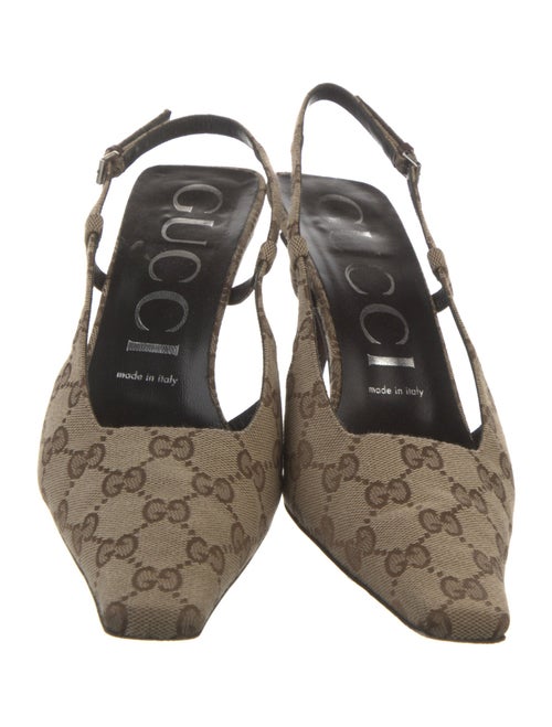Gucci GG Canvas Canvas Slingback Pumps