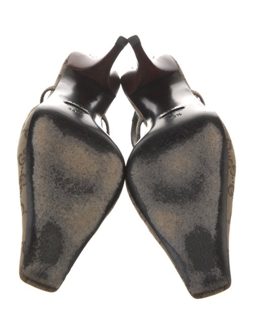 Gucci GG Canvas Canvas Slingback Pumps