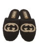 Gucci Interlocking G Logo Shearling Mules