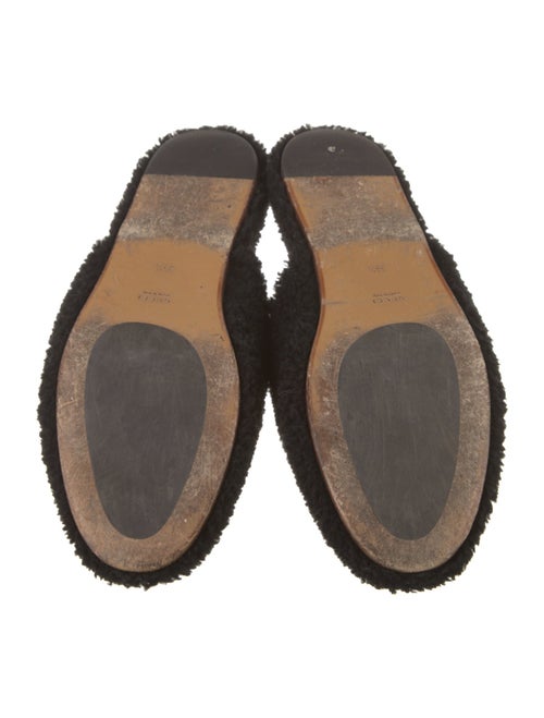 Gucci Interlocking G Logo Shearling Mules
