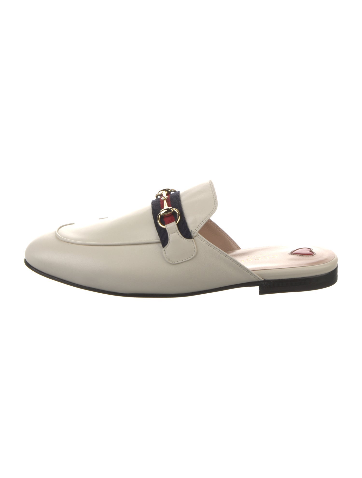 Gucci Web Accent Leather Mules