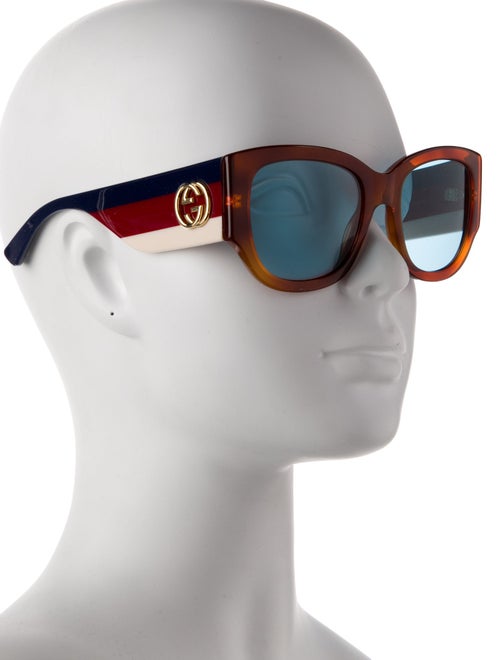 Gucci Interlocking G Logo Square Sunglasses