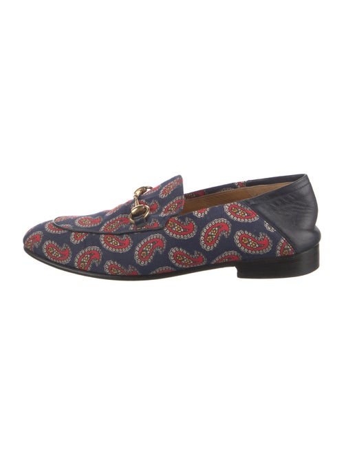 Gucci Horsebit Accent Paisley Print Loafers