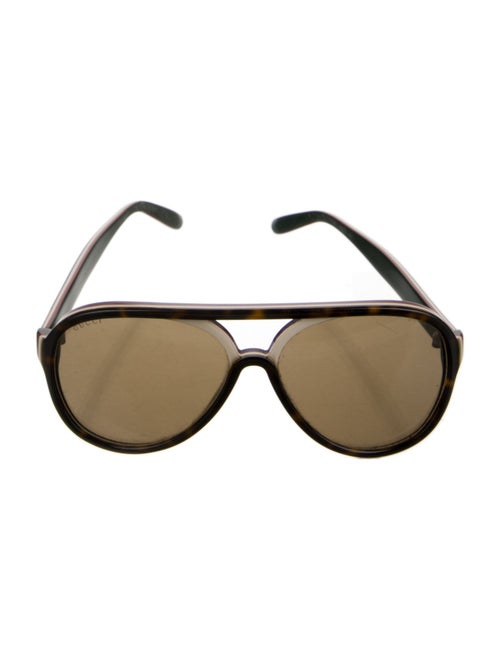 Gucci Sylvie Web Accent Aviator Sunglasses