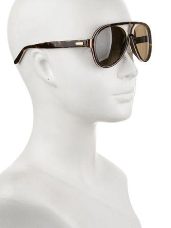 Gucci Sylvie Web Accent Aviator Sunglasses
