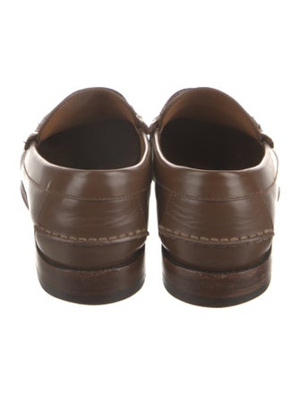 Gucci Web Accent Leather Dress Loafers