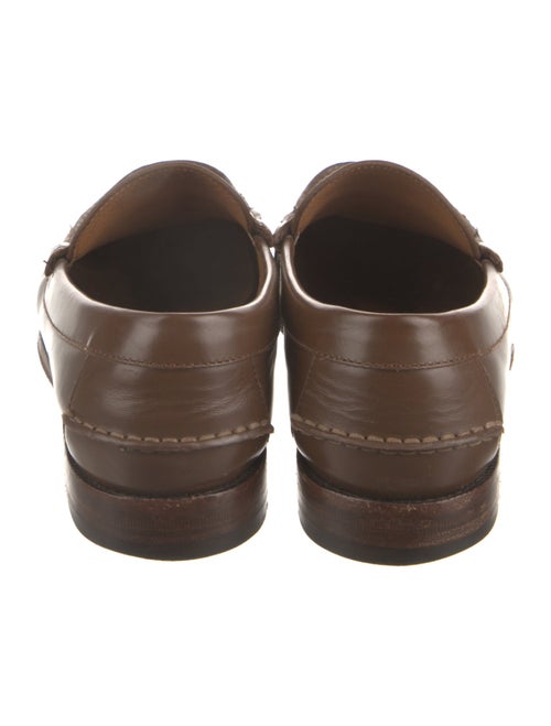Gucci Web Accent Leather Dress Loafers