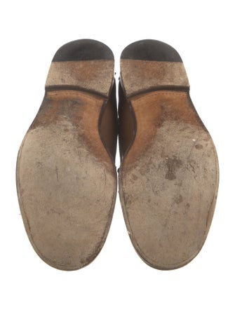 Gucci Web Accent Leather Dress Loafers