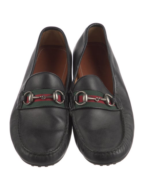 Gucci Web Accent Leather Drivers
