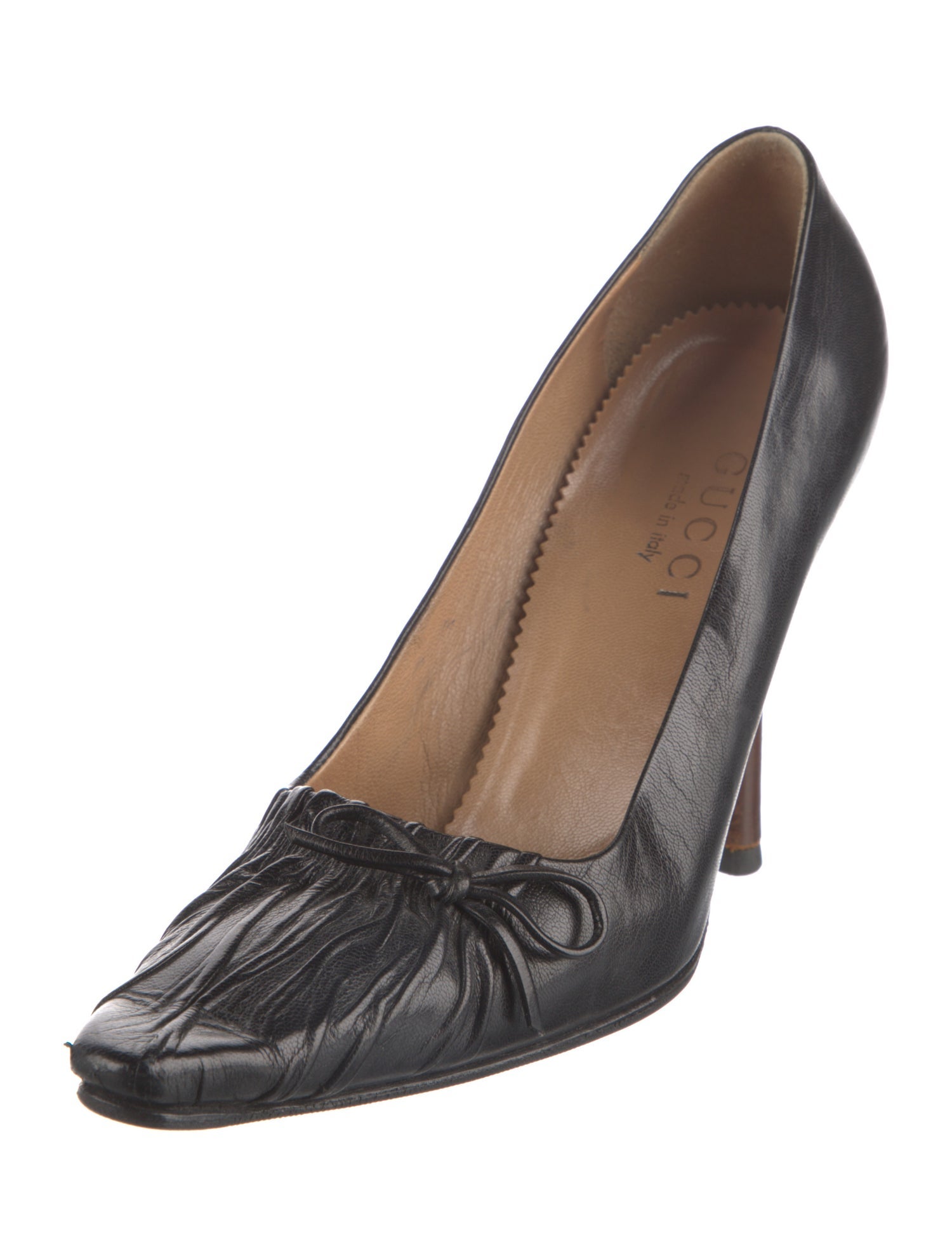 Gucci Leather Bow Accents Pumps