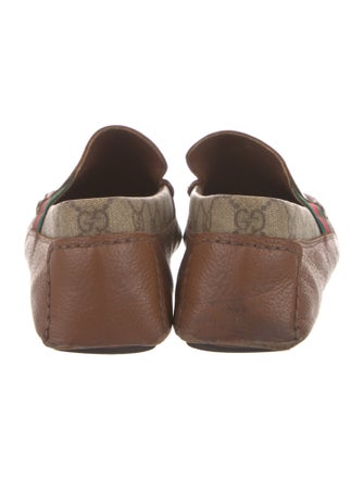 Gucci Web Accent Leather Drivers