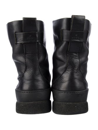 Gucci Leather Lace-Up Boots
