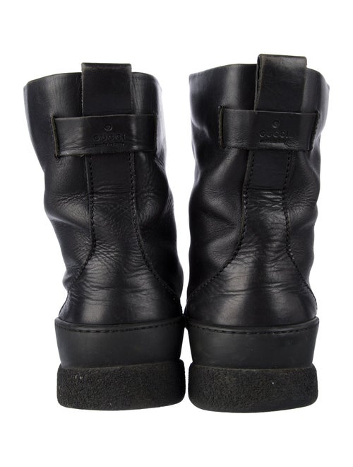 Gucci Leather Lace-Up Boots