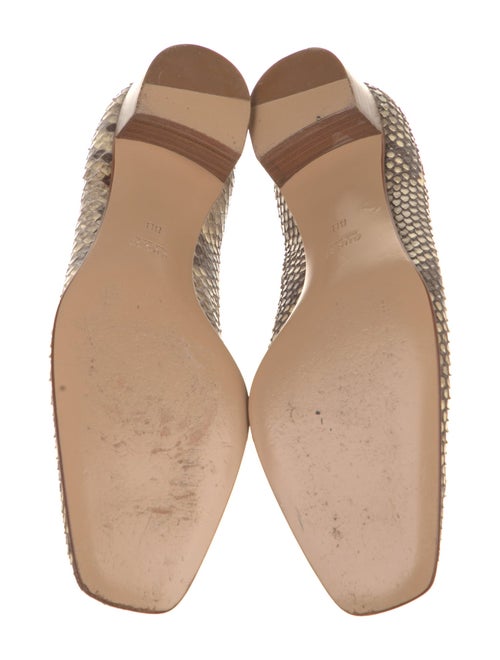 Gucci Interlocking G Logo Snakeskin Pumps