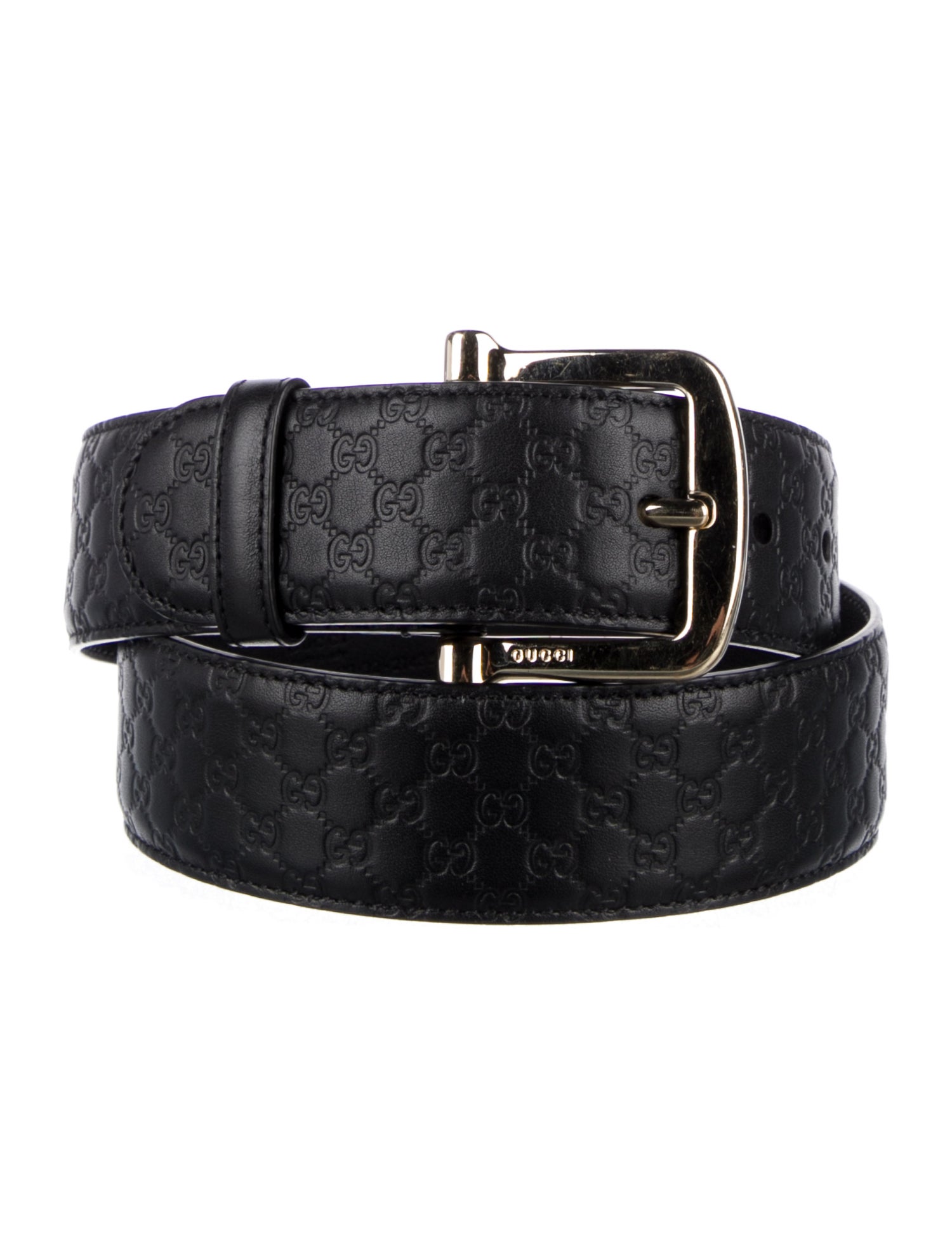 Gucci GG Logo Leather Belt