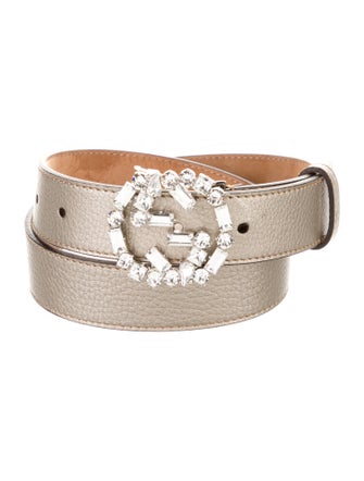 Gucci Interlocking G Logo Leather Waist Belt