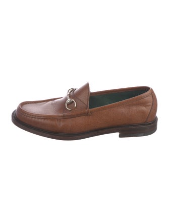 Gucci Horsebit Accent Leather Loafers
