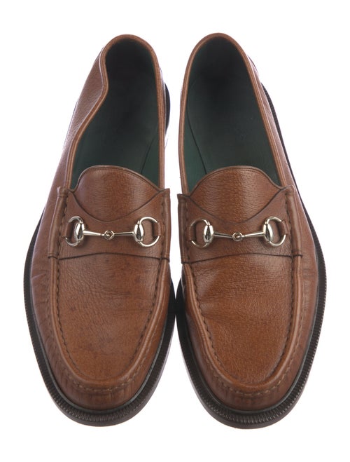 Gucci Horsebit Accent Leather Loafers