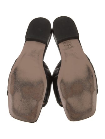 Gucci Double G Logo Leather Slides