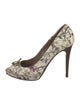 Gucci Flora Print Canvas Pumps