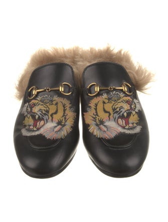 Gucci Horsebit Accent Leather Mules