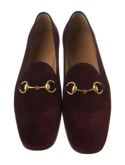 Gucci Horsebit Accent Velvet Loafers